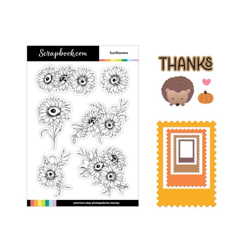 Scrapbook.com - Vintage Fall Bundle - Dies and Stamps