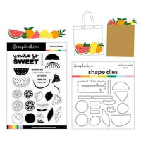 image of Scrapbook.com - Shopping Bags and Fruit - Dies and Stamp