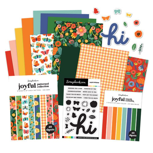 Scrapbook.com - Joyful Bundle - Dies, Paper, Stamp
