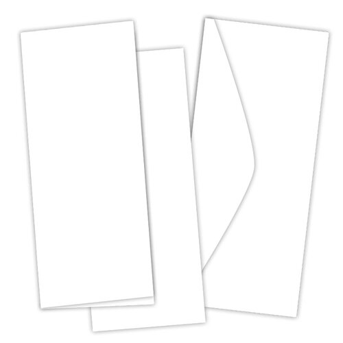 Scrapbook.com - Card and Envelope Set with Flat Panels - Slimline Neenah Solar White - 10 Pack