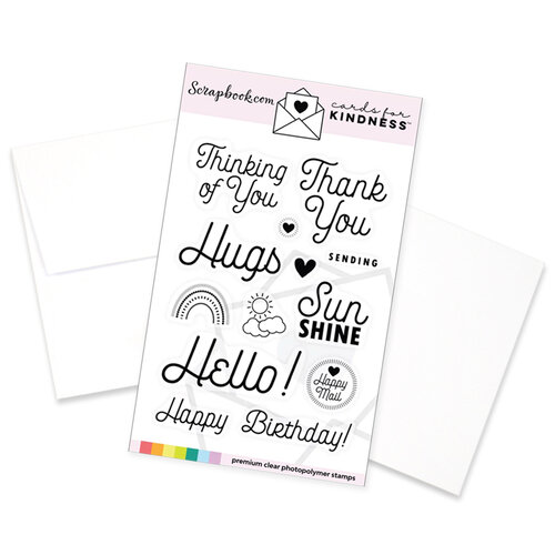Scrapbook.com - Cards For Kindness - White Cards and Envelopes