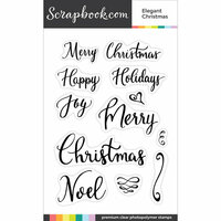 Scrapbook.com - Clear Photopolymer Stamp Set - Elegant Christmas
