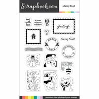 Scrapbook.com - Clear Photopolymer Stamp Set - Merry Mail