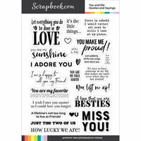 Scrapbook.com - Clear Photopolymer Stamp Set - You and Me Quotes and Sayings