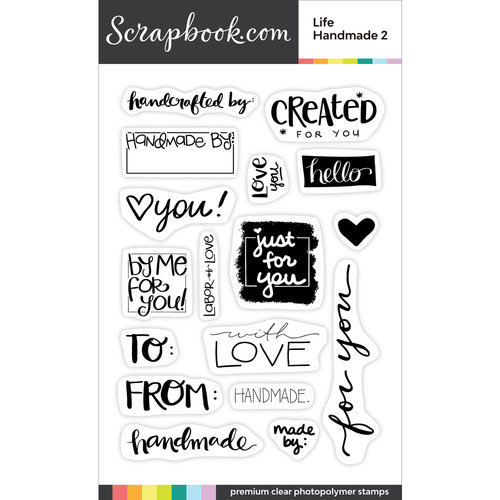 Scrapbook.com - Clear Photopolymer Stamp Set - Life Handmade Sentiments 2