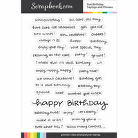 Scrapbook.com - Clear Photopolymer Stamp Set - Fun Birthday Sayings and Phrases