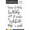 Scrapbook.com - Clear Photopolymer Stamp Set - Birthday Wishes