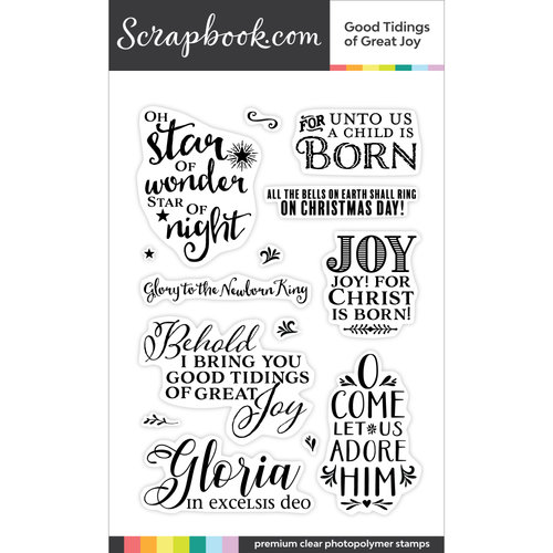Scrapbook.com - Clear Photopolymer Stamp Set - Good Tidings of Great Joy