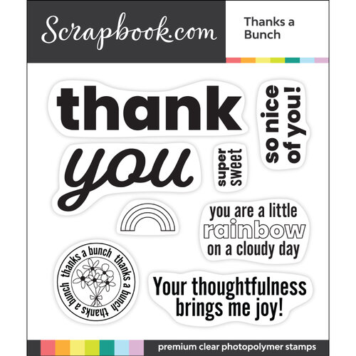 Scrapbook.com - Clear Photopolymer Stamp Set - Thanks a Bunch