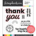 Scrapbook.com - Clear Photopolymer Stamp Set - Thanks a Bunch