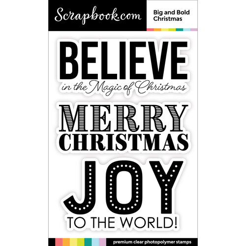 Scrapbook.com - Clear Photopolymer Stamp Set - Big and Bold Christmas