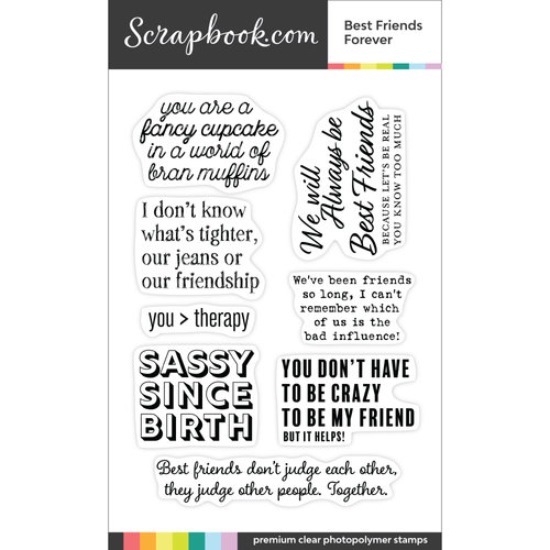 Scrapbook.com - Clear Photopolymer Stamp Set - Best Friends Forever