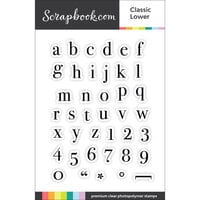 Scrapbook.com - Clear Photopolymer Stamp Set - Classic Alpha Lower