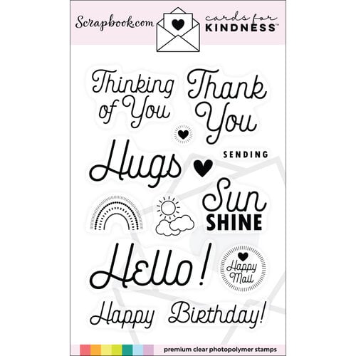 Scrapbook.com - Clear Photopolymer Stamp Set - Cards for Kindness