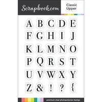 Scrapbook.com - Clear Photopolymer Stamp Set - Classic Alpha Upper