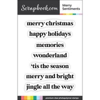 Scrapbook.com - Clear Photopolymer Stamp Set - Merry Sentiments