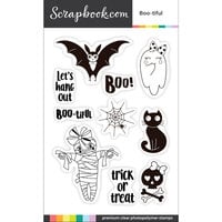 Scrapbook.com - Clear Photopolymer Stamp Set - Boo-tiful