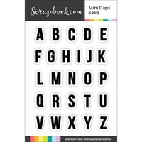 Scrapbook.com - Clear Photopolymer Stamp Set - Mini Caps - Solid