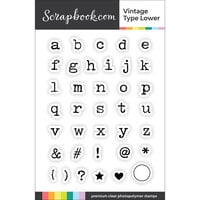 Scrapbook.com - Clear Photopolymer Stamp Set - Vintage Type Lower