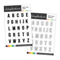 Scrapbook.com - Clear Photopolymer Stamp Set - Mini Caps Bundle