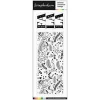 Scrapbook.com - Clear Photopolymer Stamp Set - Slimline Christmas Foliage