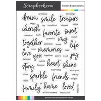 Scrapbook.com - Clear Photopolymer Stamp Set - Sweet Expressions