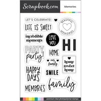 Scrapbook.com - Clear Photopolymer Stamp Set - Memories