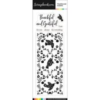 Scrapbook.com - Clear Photopolymer Stamp Set - Slimline Thankful and Grateful