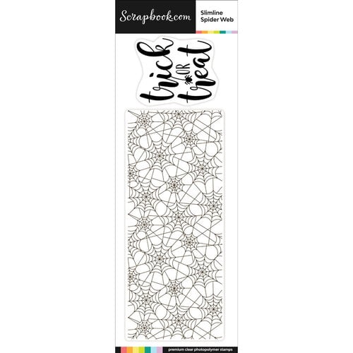 Scrapbook.com - Clear Photopolymer Stamp Set - Slimline Spider Web