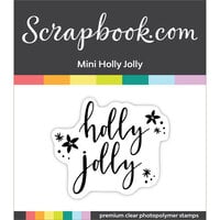 Scrapbook.com - Clear Photopolymer Stamp Set - Mini Holly Jolly