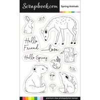 Scrapbook.com - Clear Photopolymer Stamp Set - Spring Animals