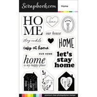 Scrapbook.com - Clear Photopolymer Stamp Set - Home