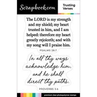 Scrapbook.com - Clear Photopolymer Stamp Set - Trusting Verses