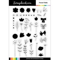 Scrapbook.com - Clear Photopolymer Stamp Set - Build and Layer - Flower Fields