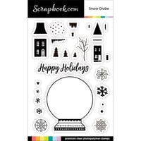 Scrapbook.com - Clear Photopolymer Stamp Set - Build a Scene - Snow Globe