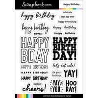 Scrapbook.com - Clear Photopolymer Stamp Set - Happy Birthday