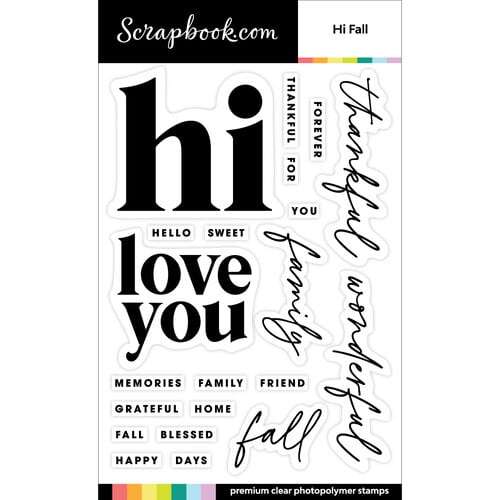  Clear Photopolymer Stamp Set - Hi Family and Fall