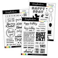 Scrapbook.com - Clear Photopolymer Stamp Set - Birthday Party Bundle