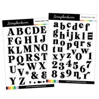 Scrapbook.com - Clear Photopolymer Stamp Set - Brooklyn Alpha Stamps - Upper and Lower - Solid