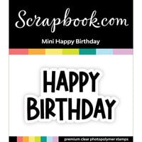 Scrapbook.com - Clear Photopolymer Stamp Set - Mini Happy Birthday