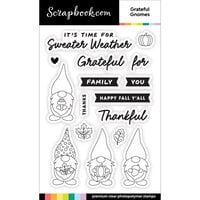 Scrapbook.com - Clear Photopolymer Stamp Set - Grateful Gnomes