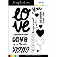 Scrapbook.com - Clear Photopolymer Stamp Set - Love You xoxo