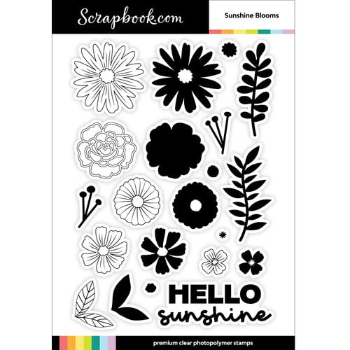 Scrapbook.com - Clear Photopolymer Stamp Set - Market Bloom - Sunshine Blooms