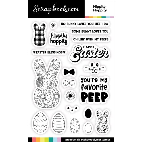 Scrapbook.com - Clear Photopolymer Stamp Set - Hippity Hoppity