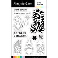 Scrapbook.com - Clear Photopolymer Stamp Set - Lucky Gnomes