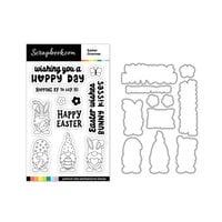 Scrapbook.com - Decorative Die and Photopolymer Stamp Set - Easter Gnomes