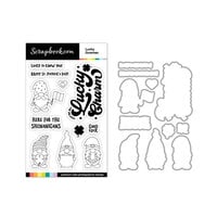 Scrapbook.com - Decorative Die and Photopolymer Stamp Set - Lucky Gnomes