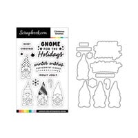 Scrapbook.com - Decorative Die and Photopolymer Stamp Set - Christmas Gnomes