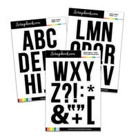 Scrapbook.com - Clear Photopolymer Stamp Set - Bold Letters - Large - Solid A-Z with Characters