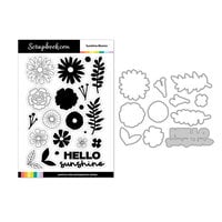 Scrapbook.com - Decorative Die and Photopolymer Stamp Set - Sunshine Blooms